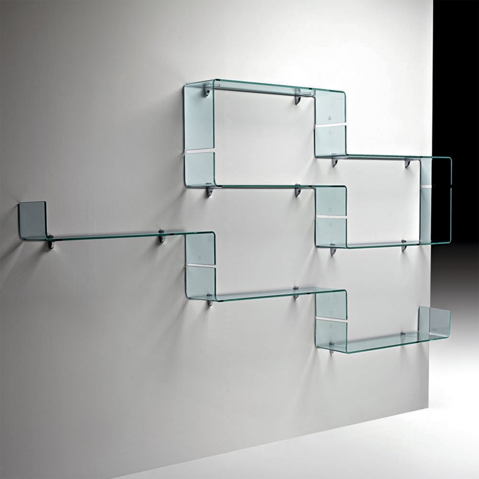 Полки из стекла в ванную