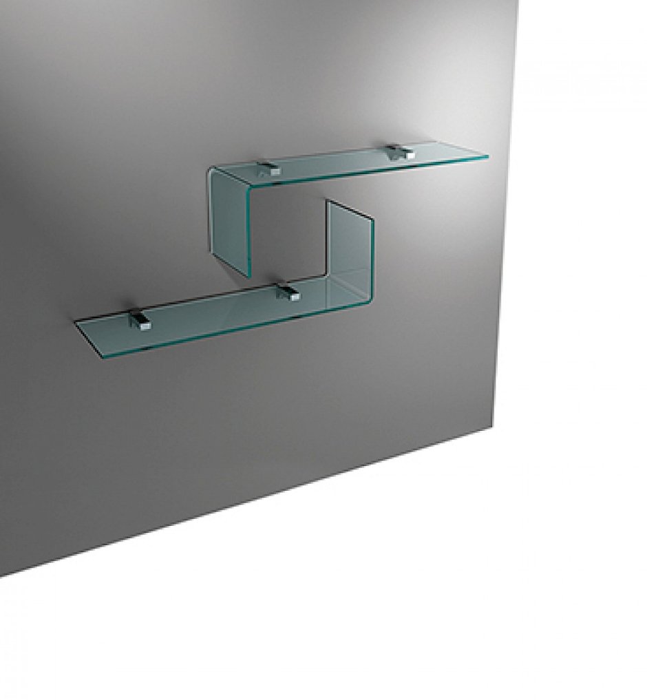 Стеклянные полки на стену