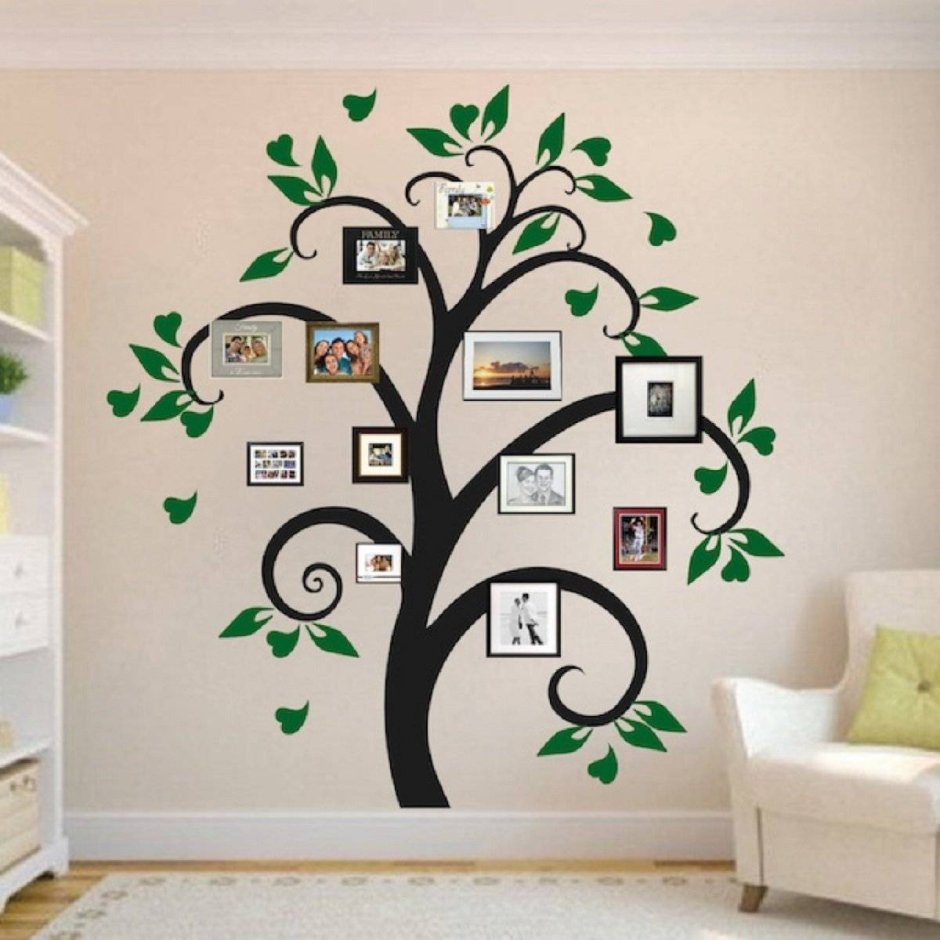 Декорируем стены деревьями! Оригинально, просто и очень шикарно! | стильный дизайн | Дзен