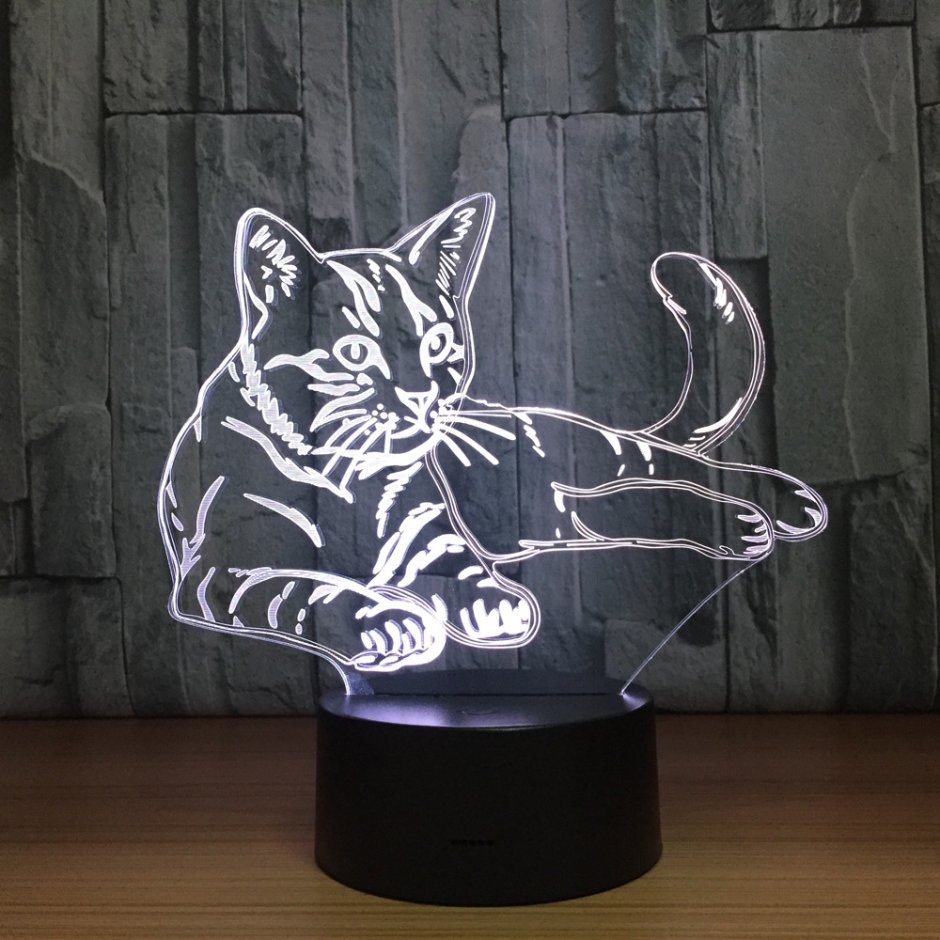 3d ночник кошка сфинкс