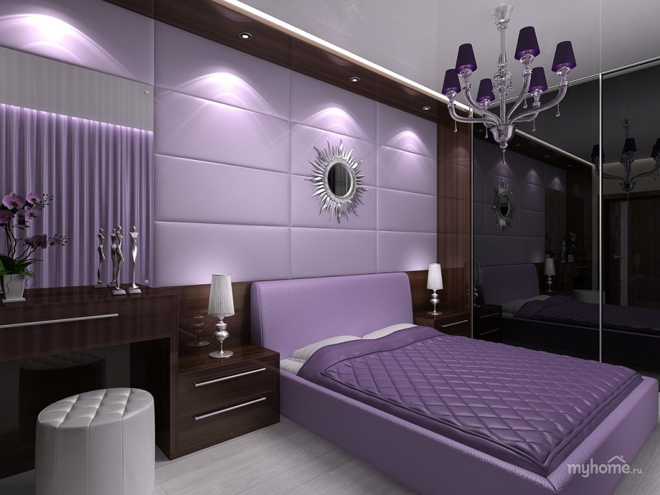 Светло фиолетовая комната