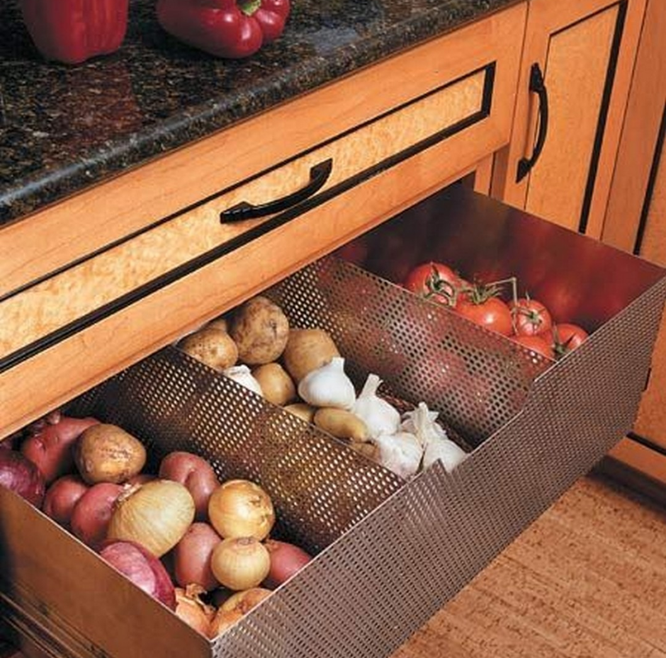 Ящик для хранения овощей выдвижной