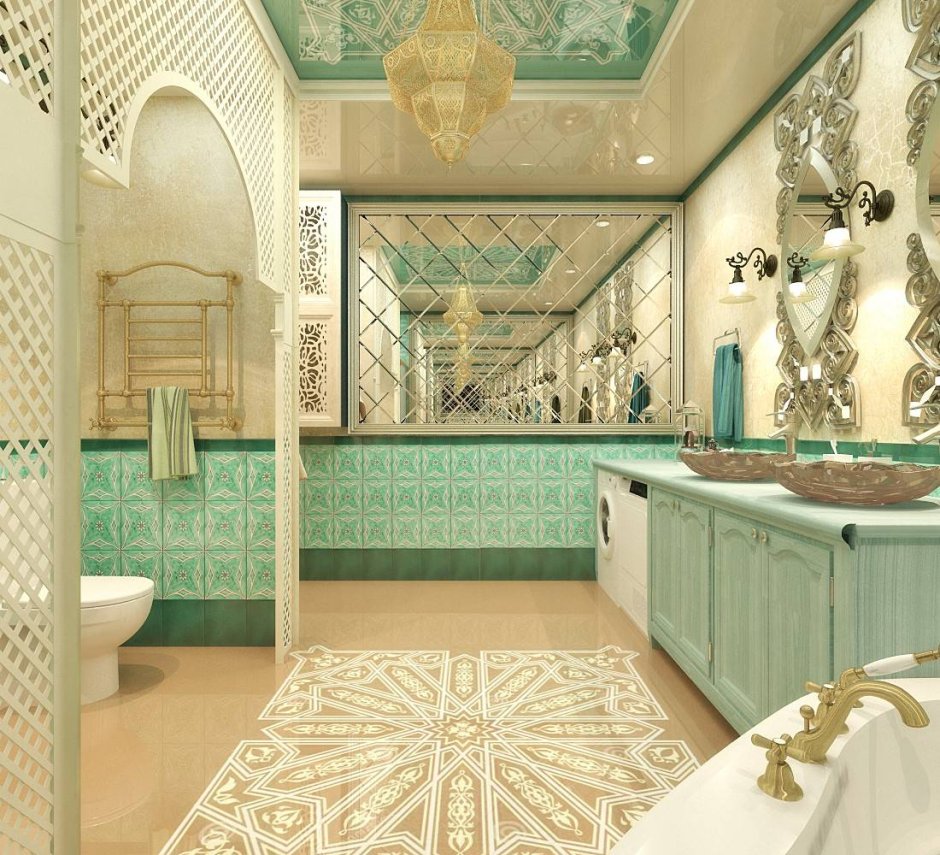 Бордюры из мозаики для ванной комнаты
