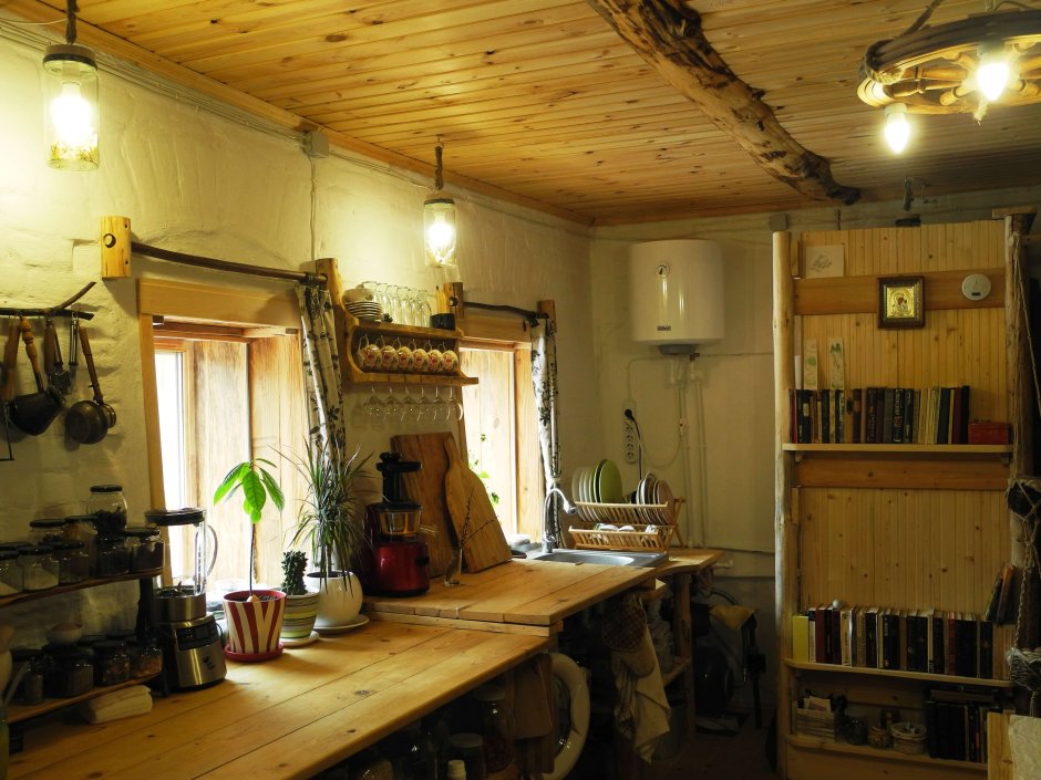 Деревенский стиль в деревянном доме