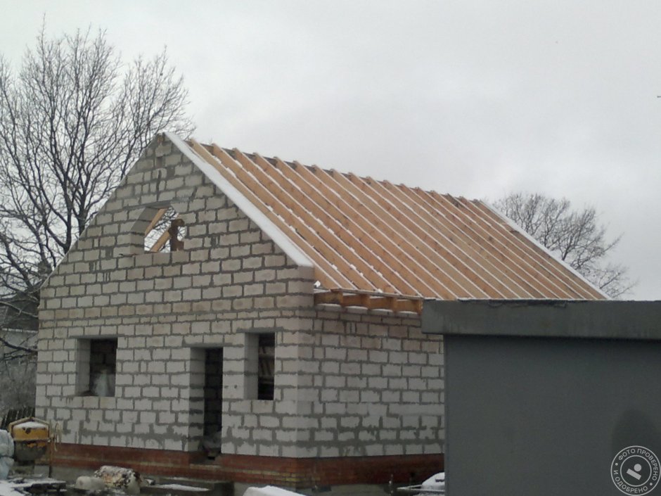 Крыша из блоков