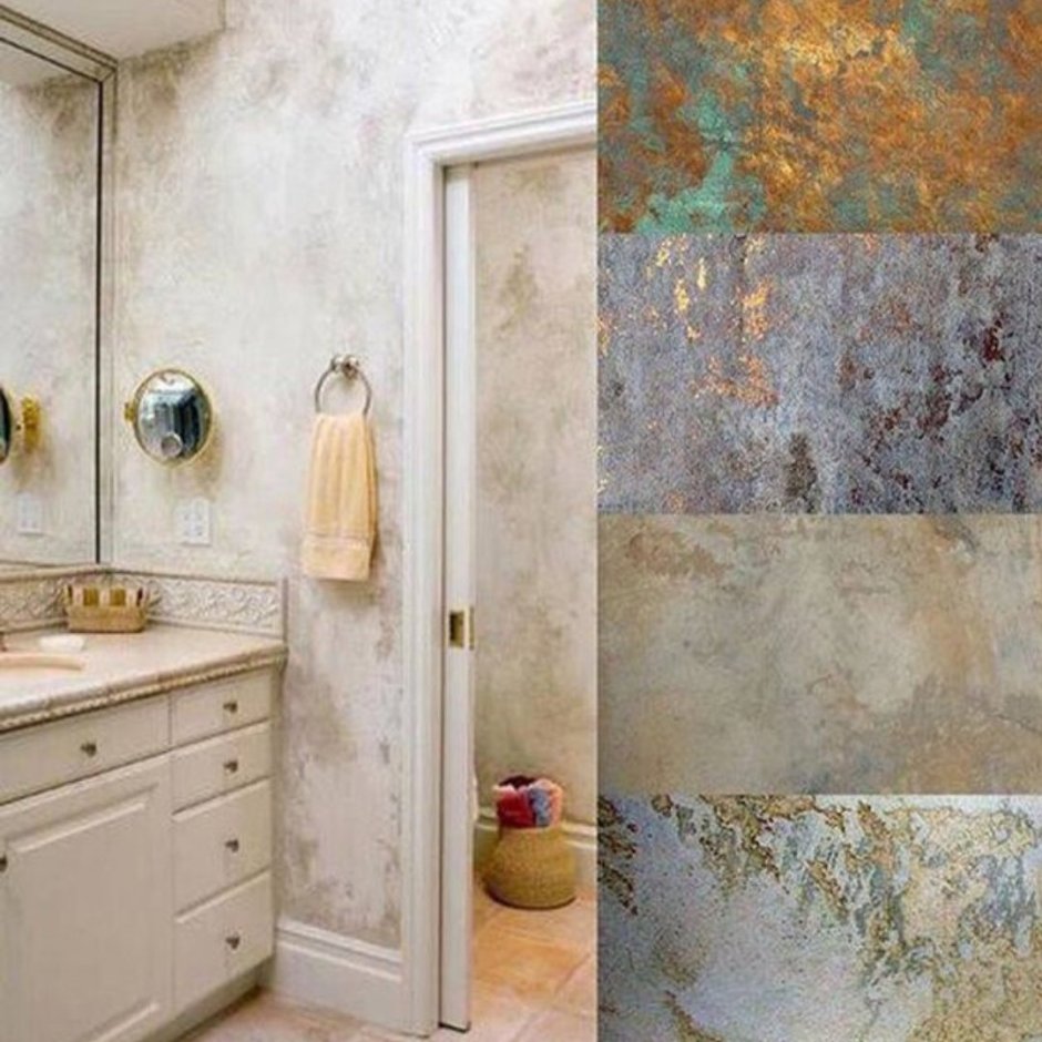 Декоративная штукатурка в ванной