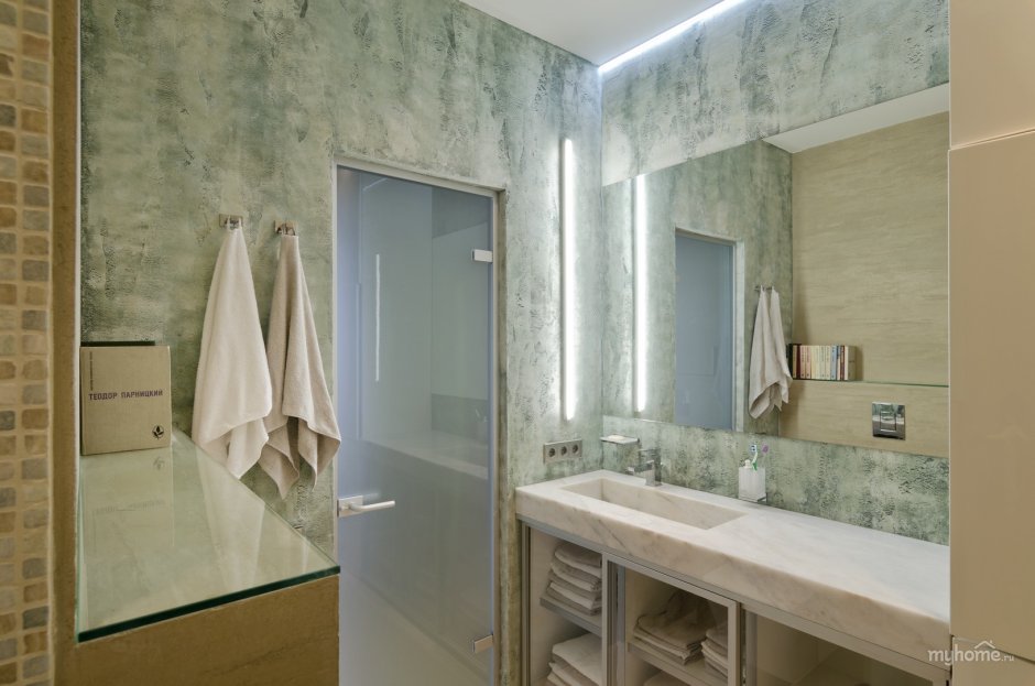 Венецианская штукатурка в ванной