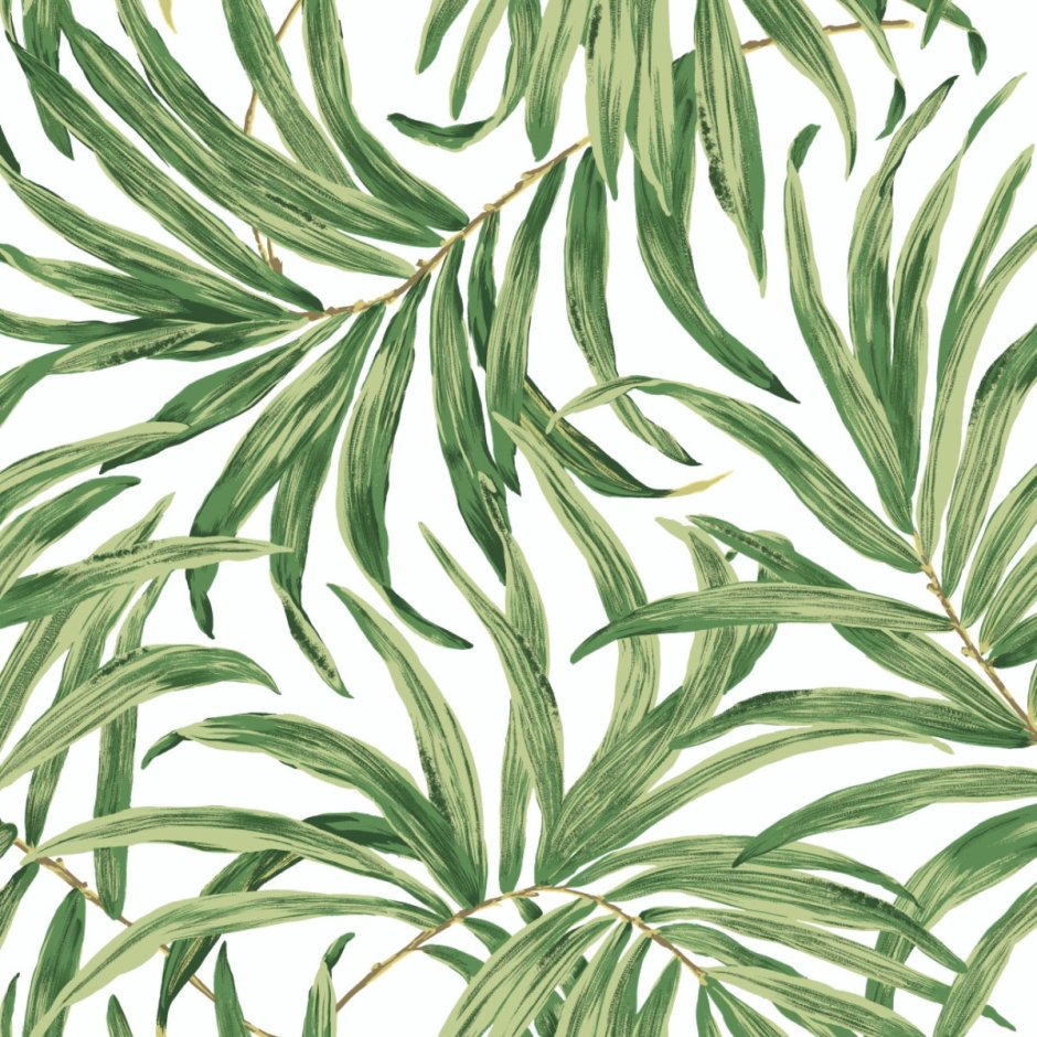 Интерьерная наклейка тропические листья