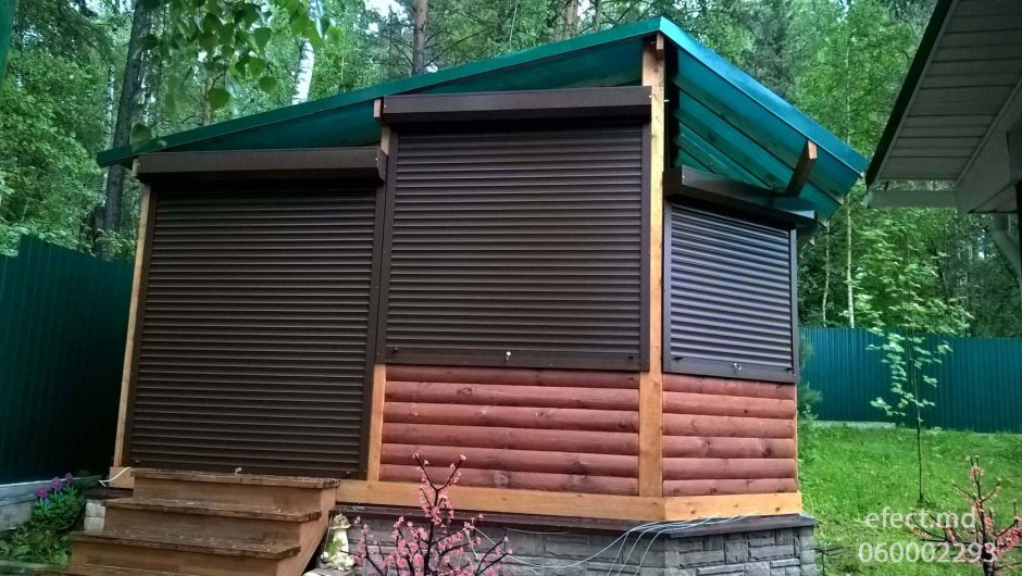Рольставни для беседки Алютех