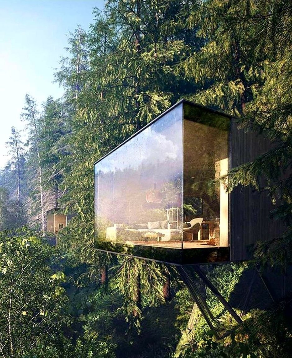 необычные дома в горах
