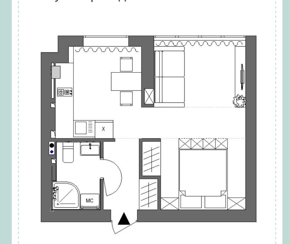 Схематическое изображение квартиры