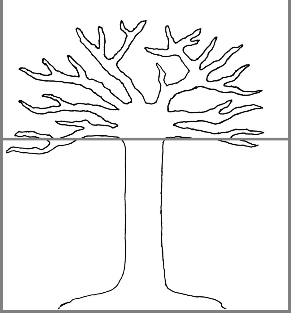 Коричневое дерево без листьев