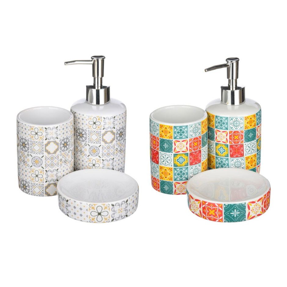Vetta набор для ванной "мозаика", 3 предмета, керамика, 2 дизайна