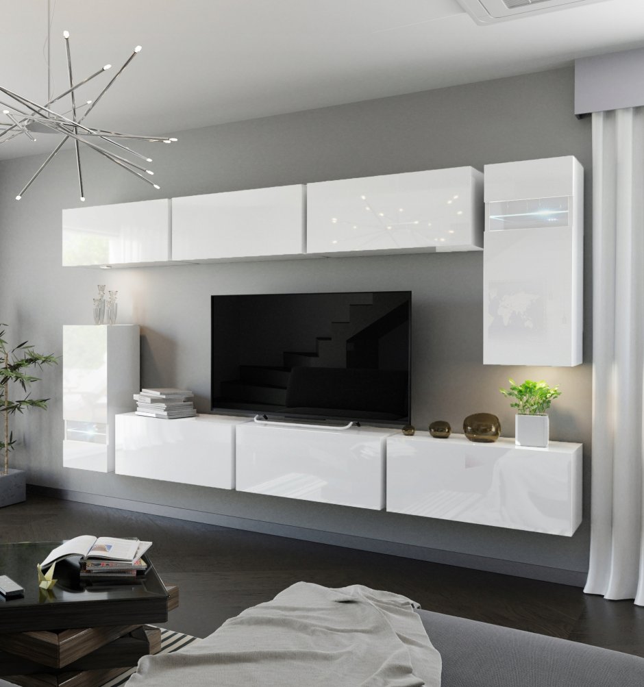 ТВ панель Manhattan Comfort Horizon 2.2 White Gloss белый глянец