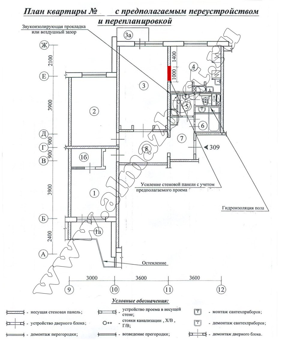 Обмерный план квартиры радиаторы отопления