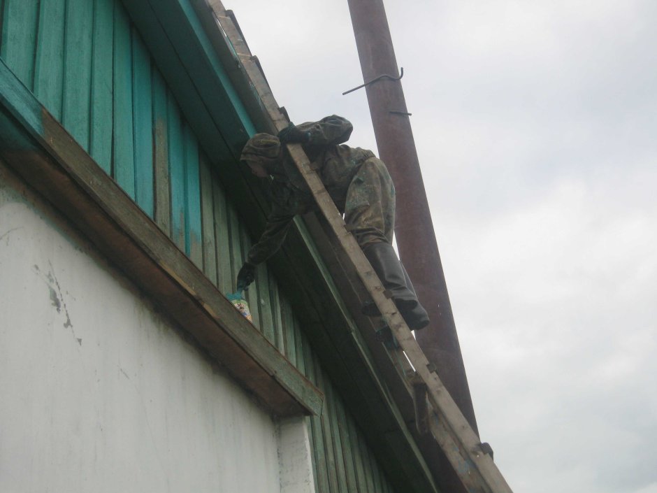 Покраска фронтона