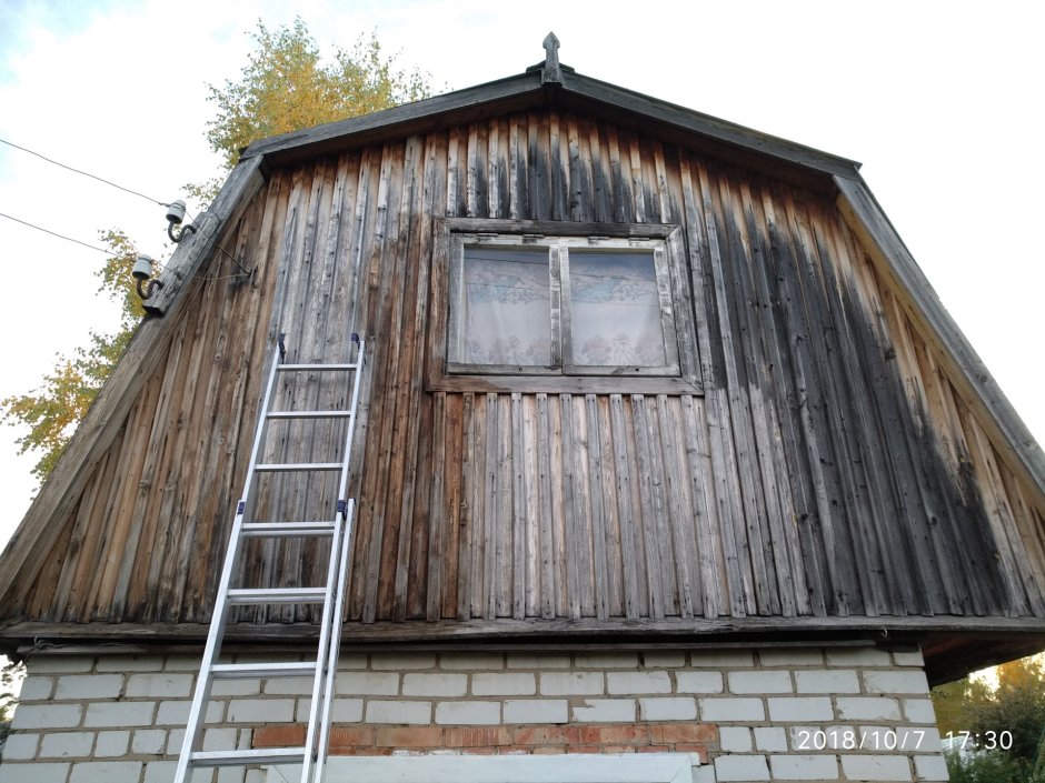 Покраска фронтона