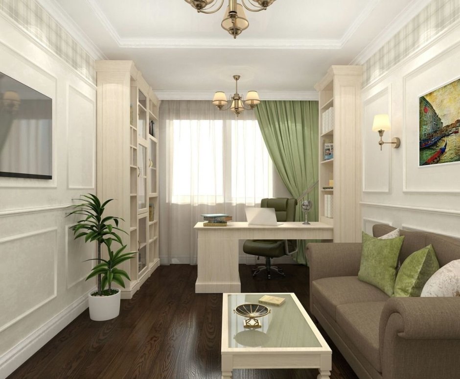 Гостиная с рабочим местом