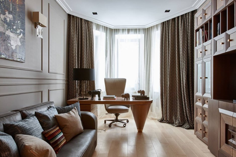 Гостиная с книжным шкафом