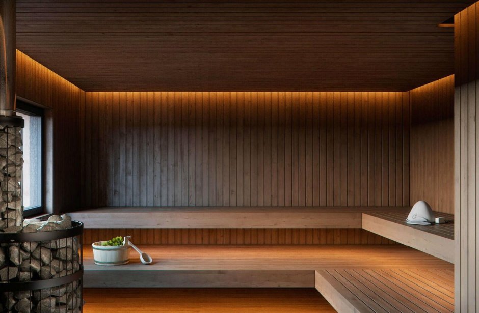 Современная отделка парной