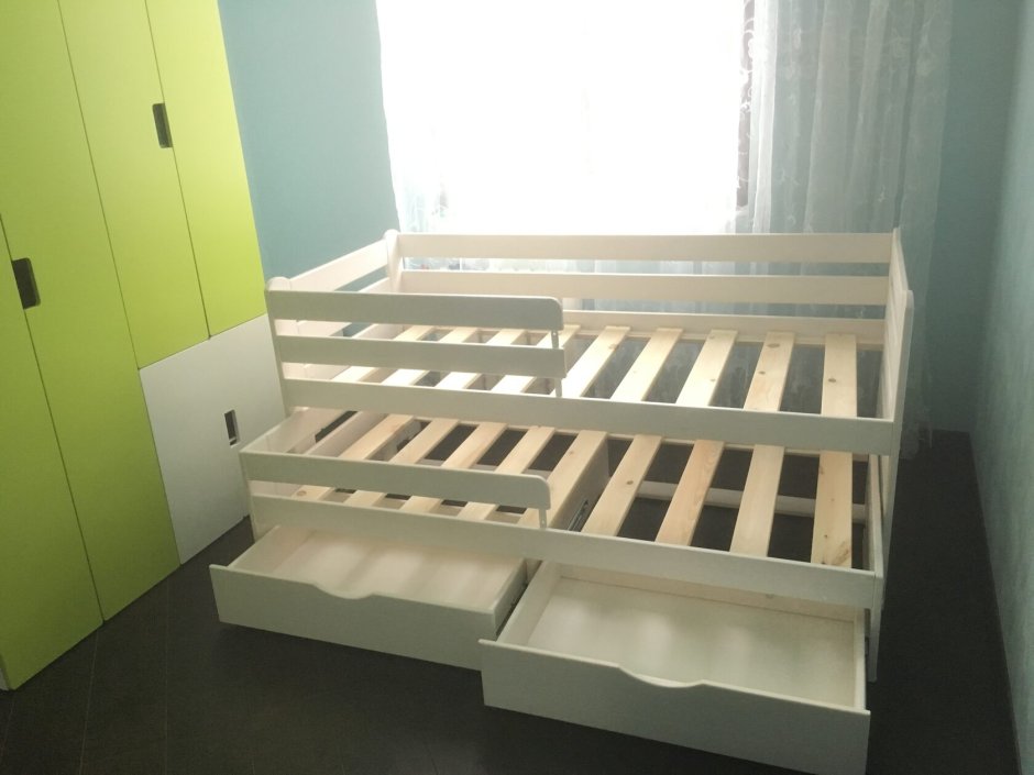 Выкатная кровать для двоих детей икеа