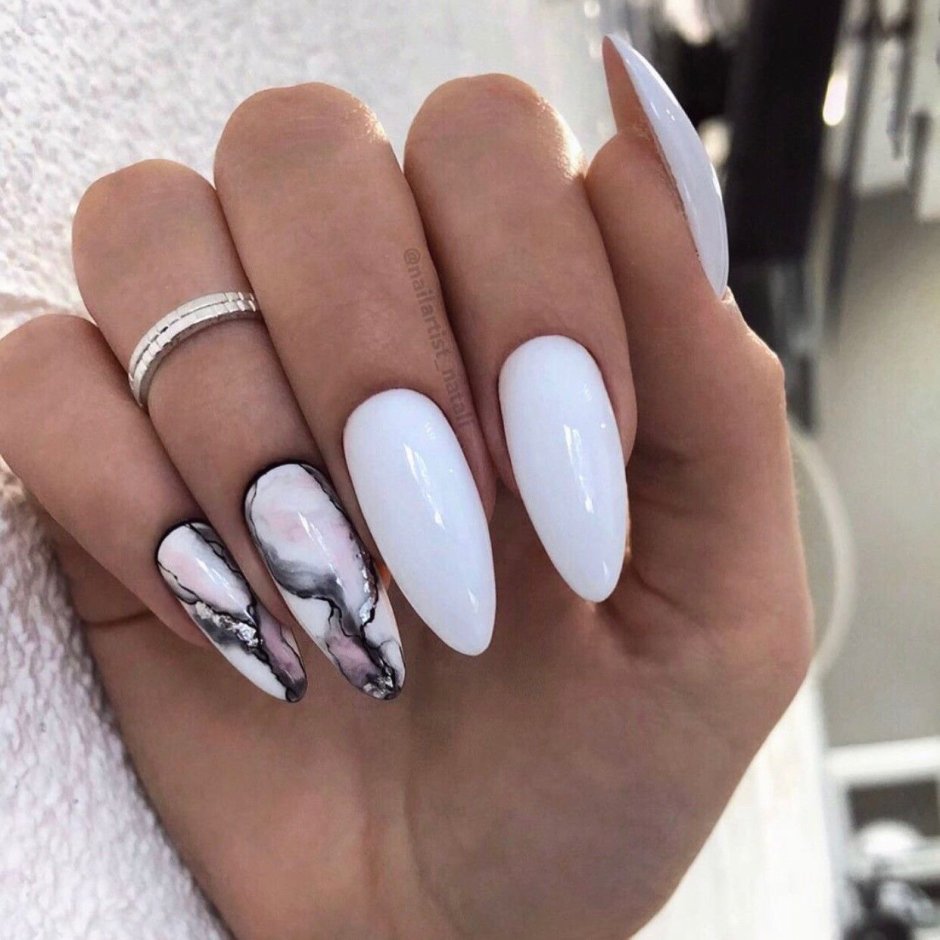 Дизайн ногтей белый
