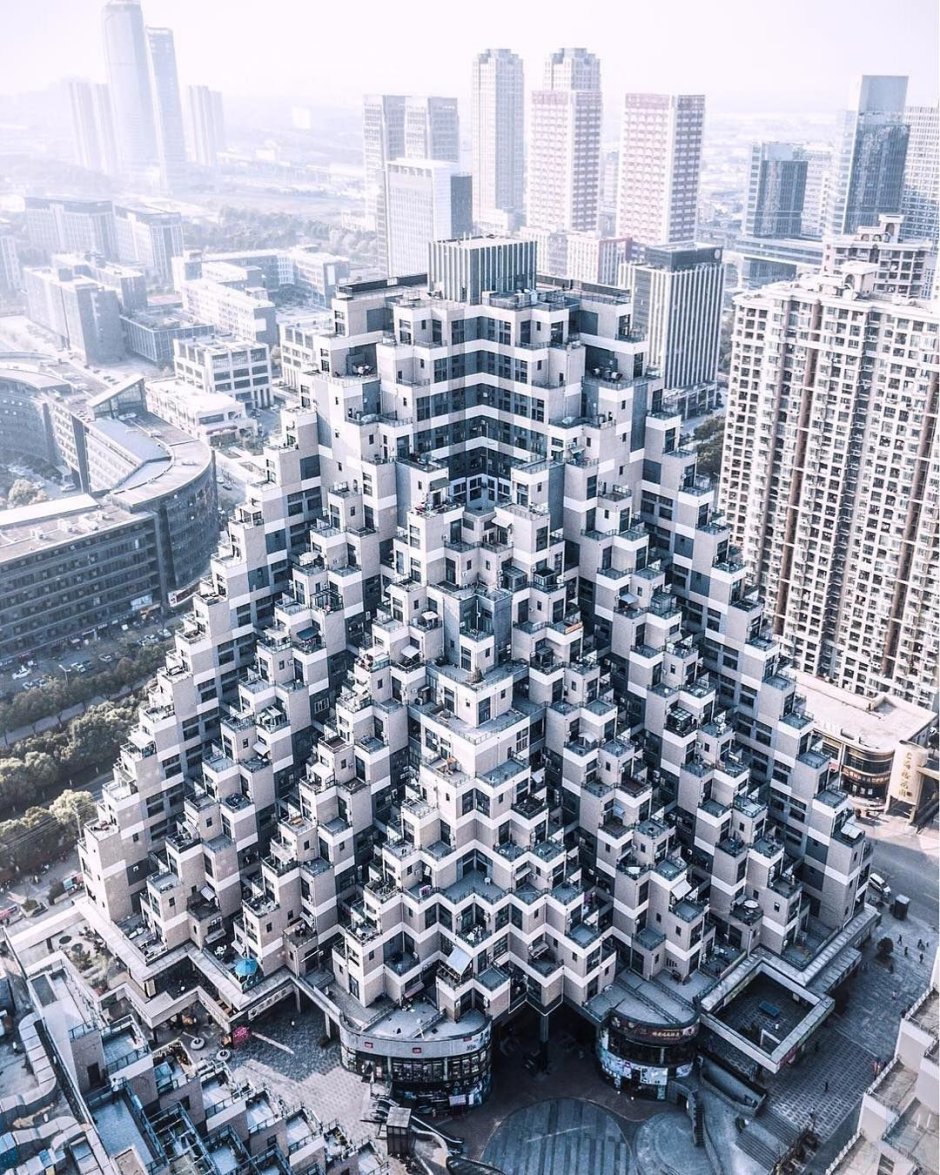 Китайские жилые многоэтажки Шанхай
