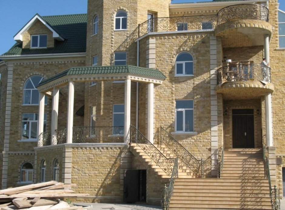 Дагестанский камень ракушечник для фасада