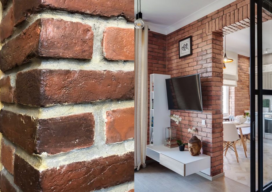 Гибкий кирпич для внутренней отделки