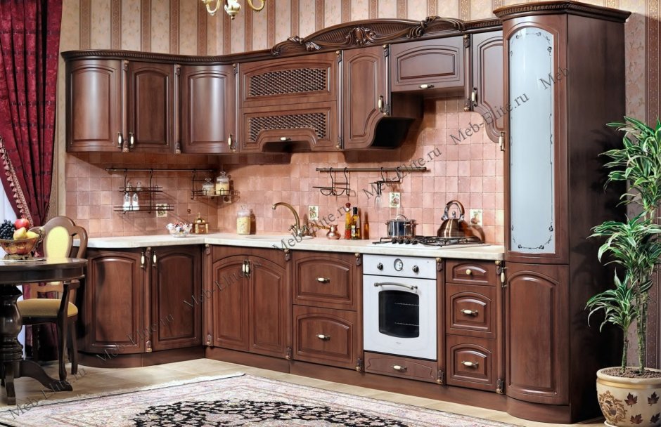 Кухонный гарнитур Мадлен угловой (Караваджо) 3.70*1.44