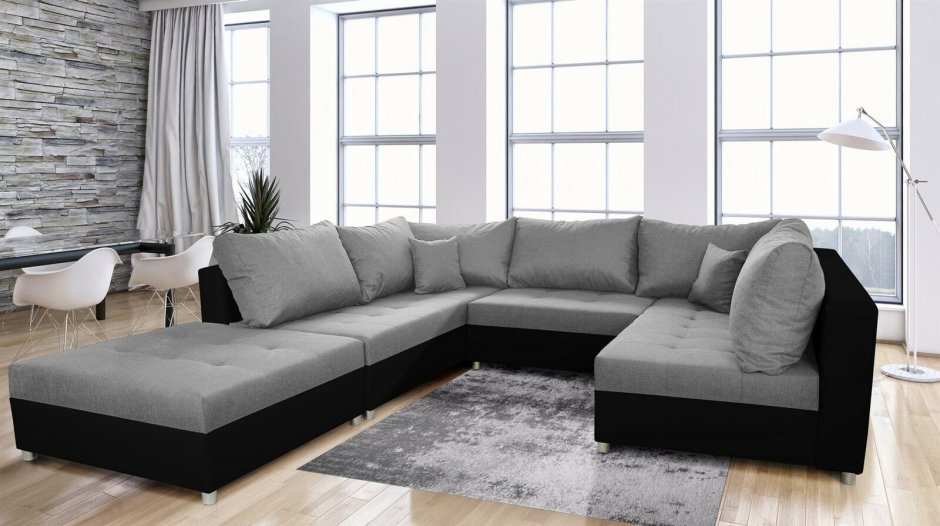 Большой п-образный диван для гостиной