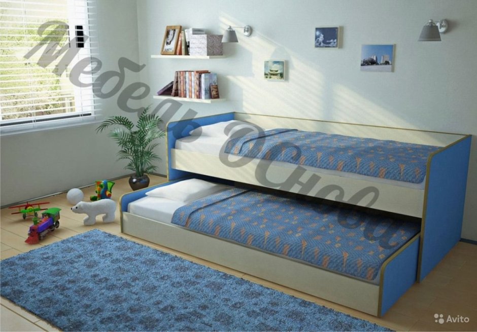 Двуспальная кровать с выдвижной кроватью