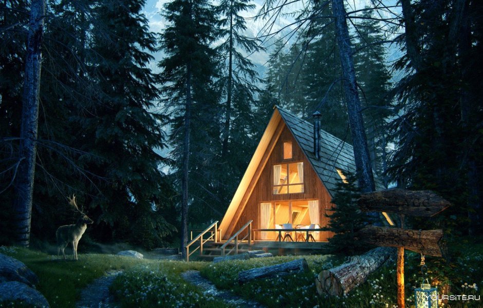 Красивый уютный домик