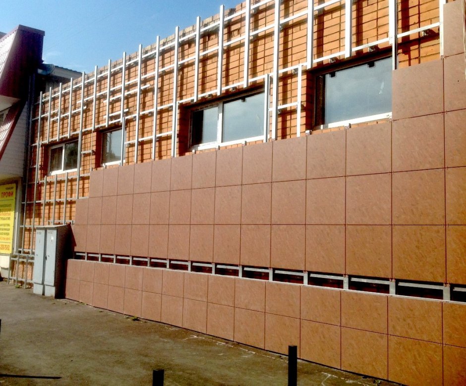 Вентфасад из керамогранита 1200х600