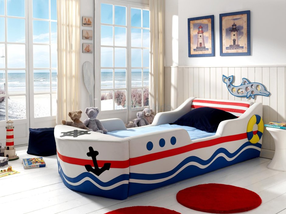 Кровать корабль для мальчика