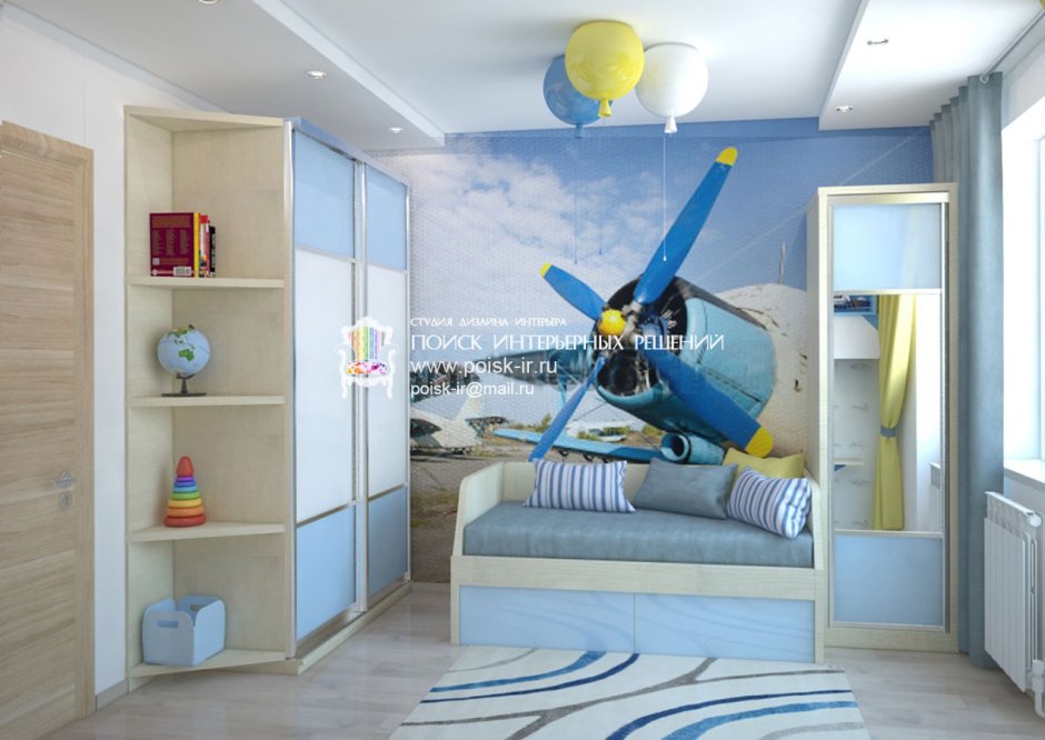 Комната для мальчика с самолетами