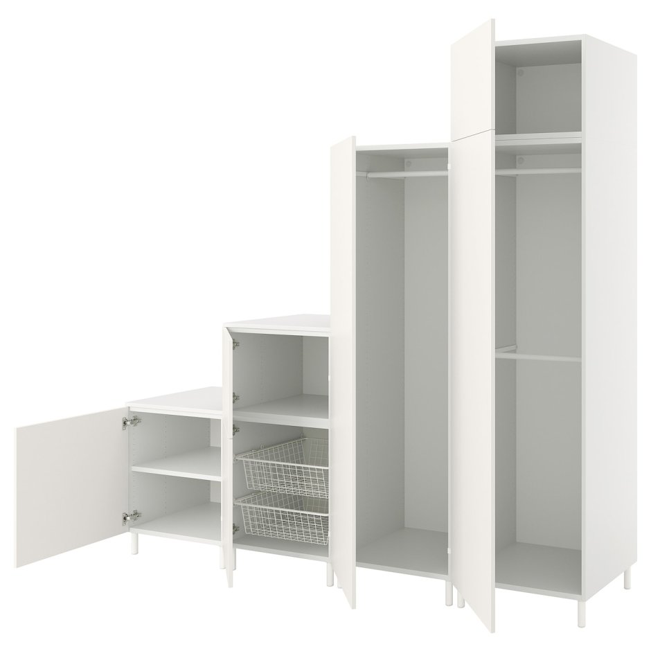 Ikea ОПХУС гардероб, белый, ФОННЕС белый 240x57x231