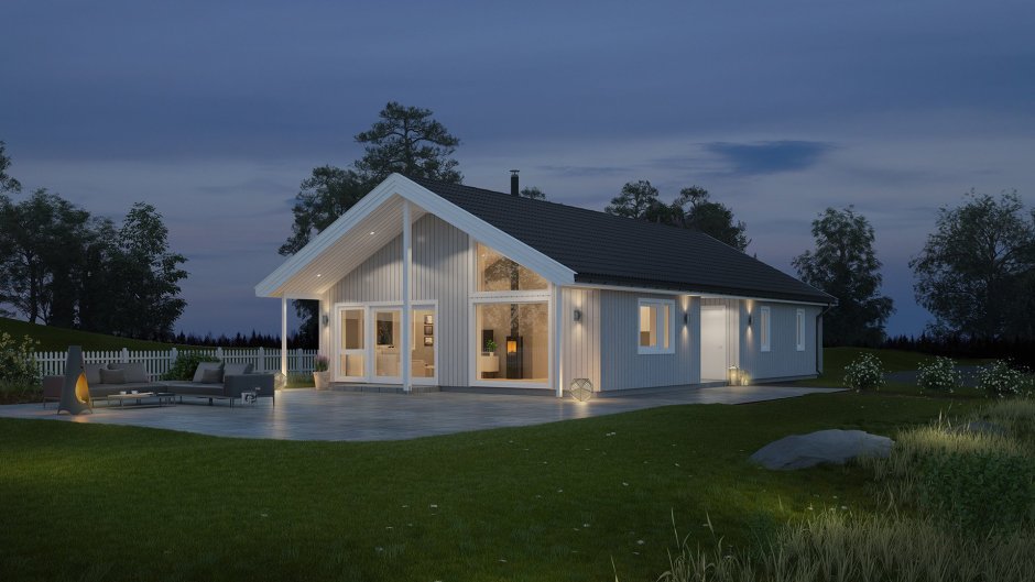 Дом в скандинавском стиле одноэтажный