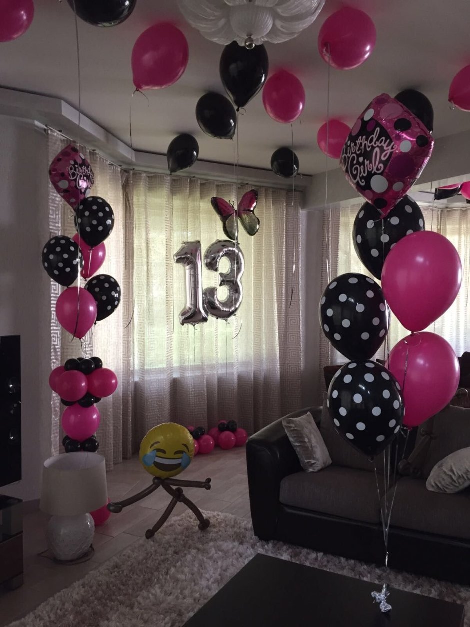Украсить шарами комнату на день рождения