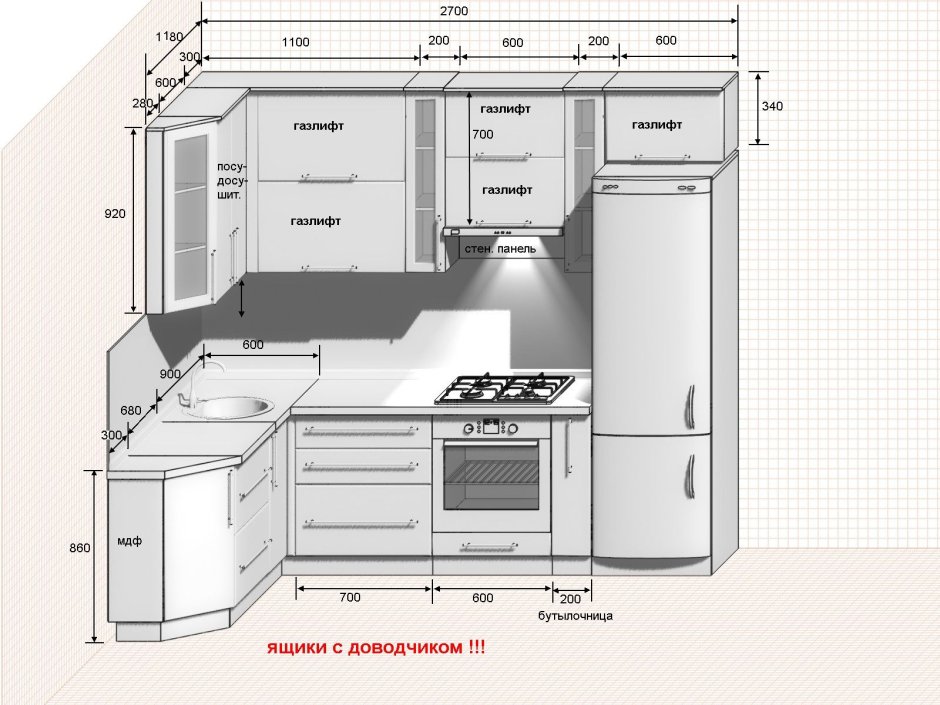 Design Furniture Kitchen Dimensions