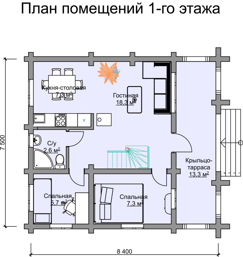 Дом пятистенок проект