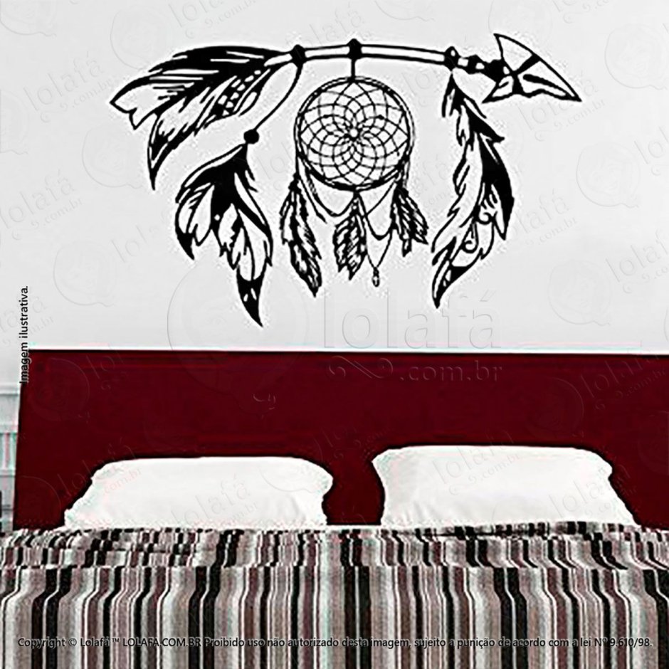 Дизайн спальни с ловцом снов