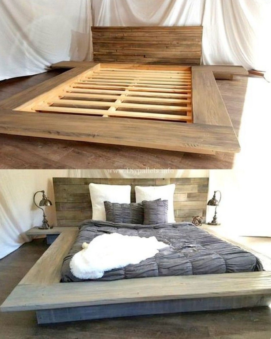 Кровать из стеллажей