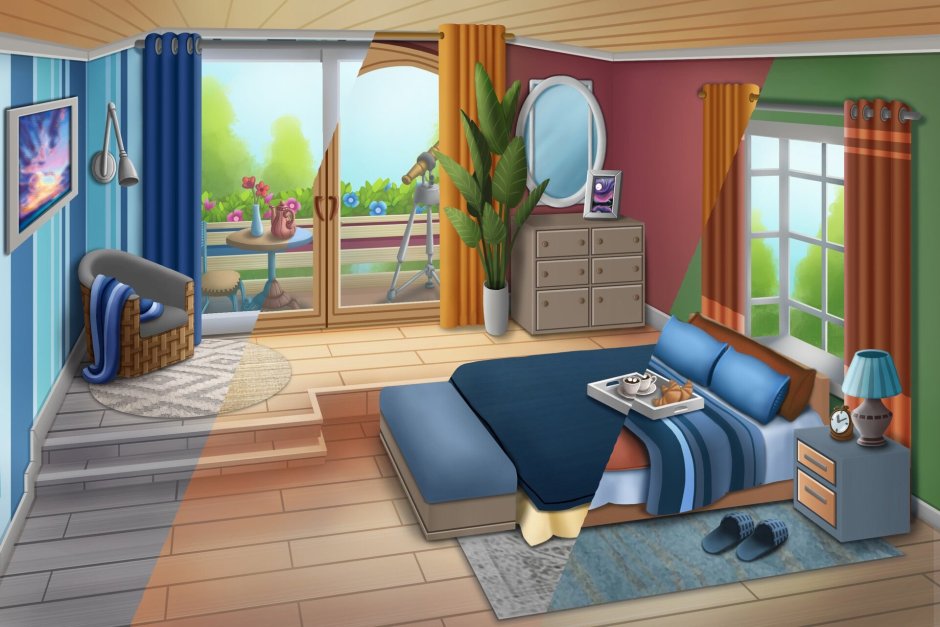 3d isometric Room гейминг