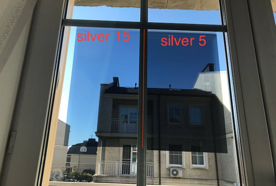 Silver 15 зеркальная тонировочная пленка