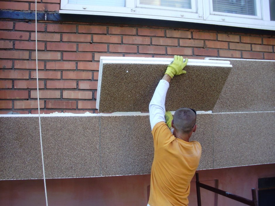 Крепление минваты к кирпичной стене