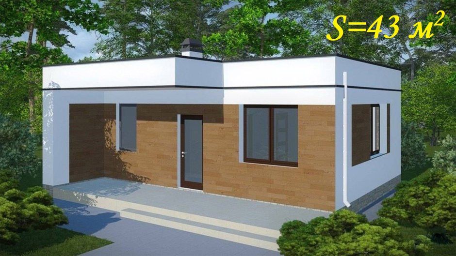 Баня с плоской кровлей проекты 60м2