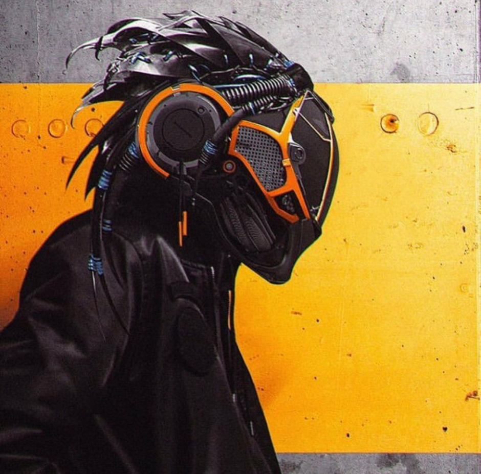 Cyberpunk 2077 маска арт