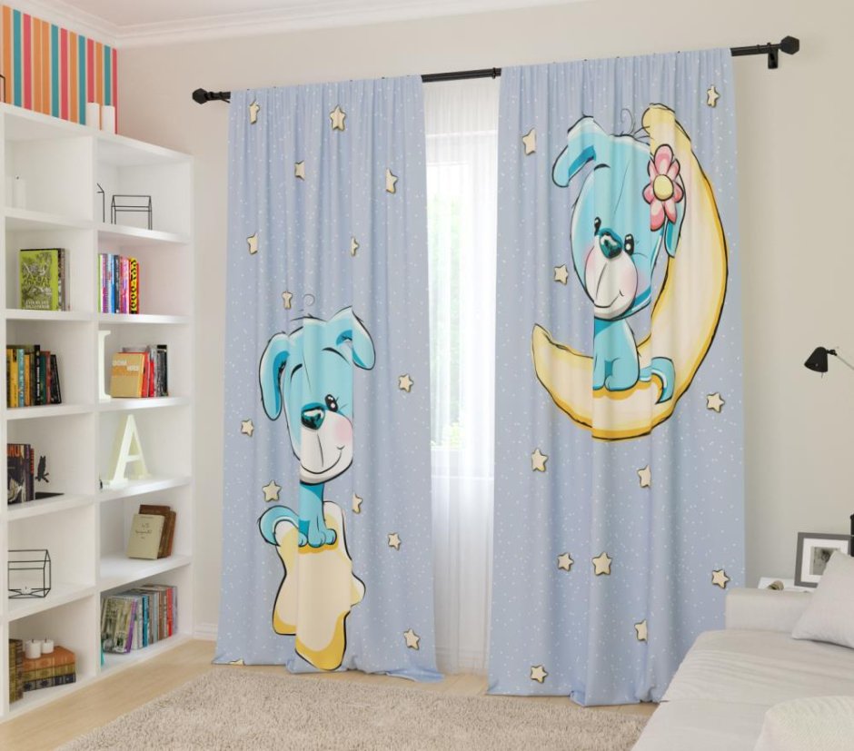 Красивые шторы в интерьере детской