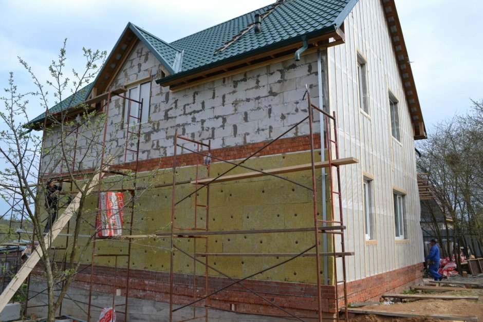 Теплоизоляция газобетона минплитой